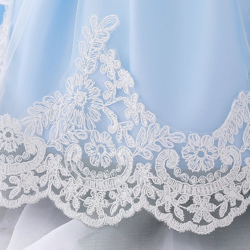 Newborn White Baptism Dress For Girls Infant Baby 1 Year Birthday Wedding Party Dresses Big Bow Lace Baby Girl Summer Clothes