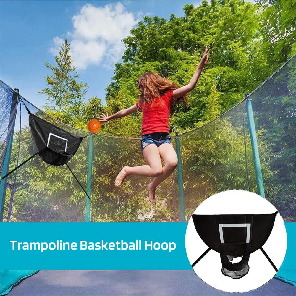 Trampoline Basketball Accessories Outdoor Trampoline Basketball Hoop Set for Kids Adults Waterproof Garden Game for Trampoline