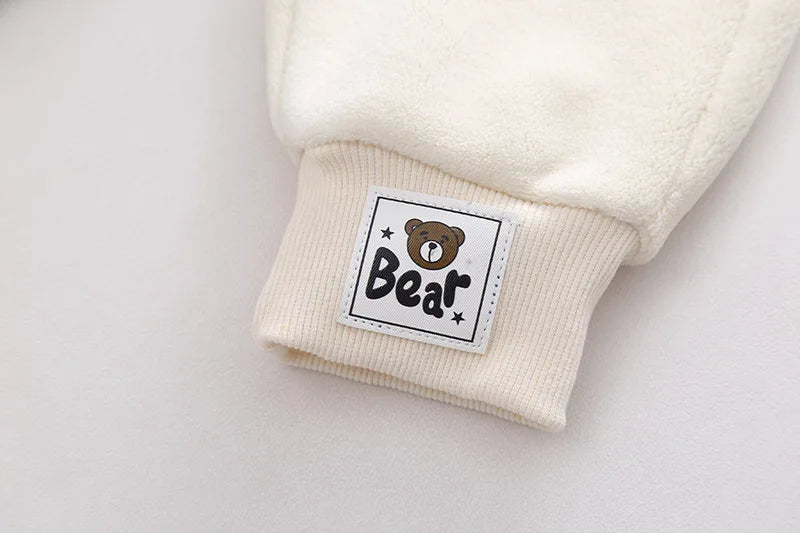 NEW Children Fashion Autumn Winter Baby Boys Girls Clothing Suit Bear Corduroy Hoodie Pants 2Pc/Set Kids Casual Outfits Clothes