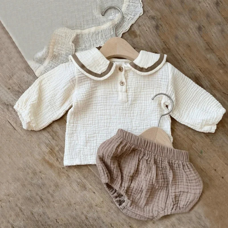 Organic Baby Outfit Set – 0–3Y Navy