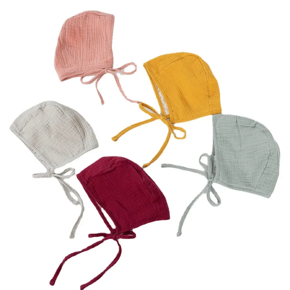 Newborn Cap Child  Lacing Babies Knitted Cotton Solid Color cute Hat  Mother and Kids Supplies Baby Hats & Caps for 0-24 Months