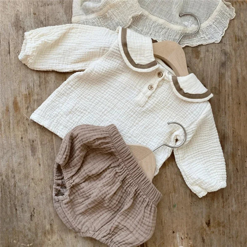 Organic Baby Outfit Set – 0–3Y Navy