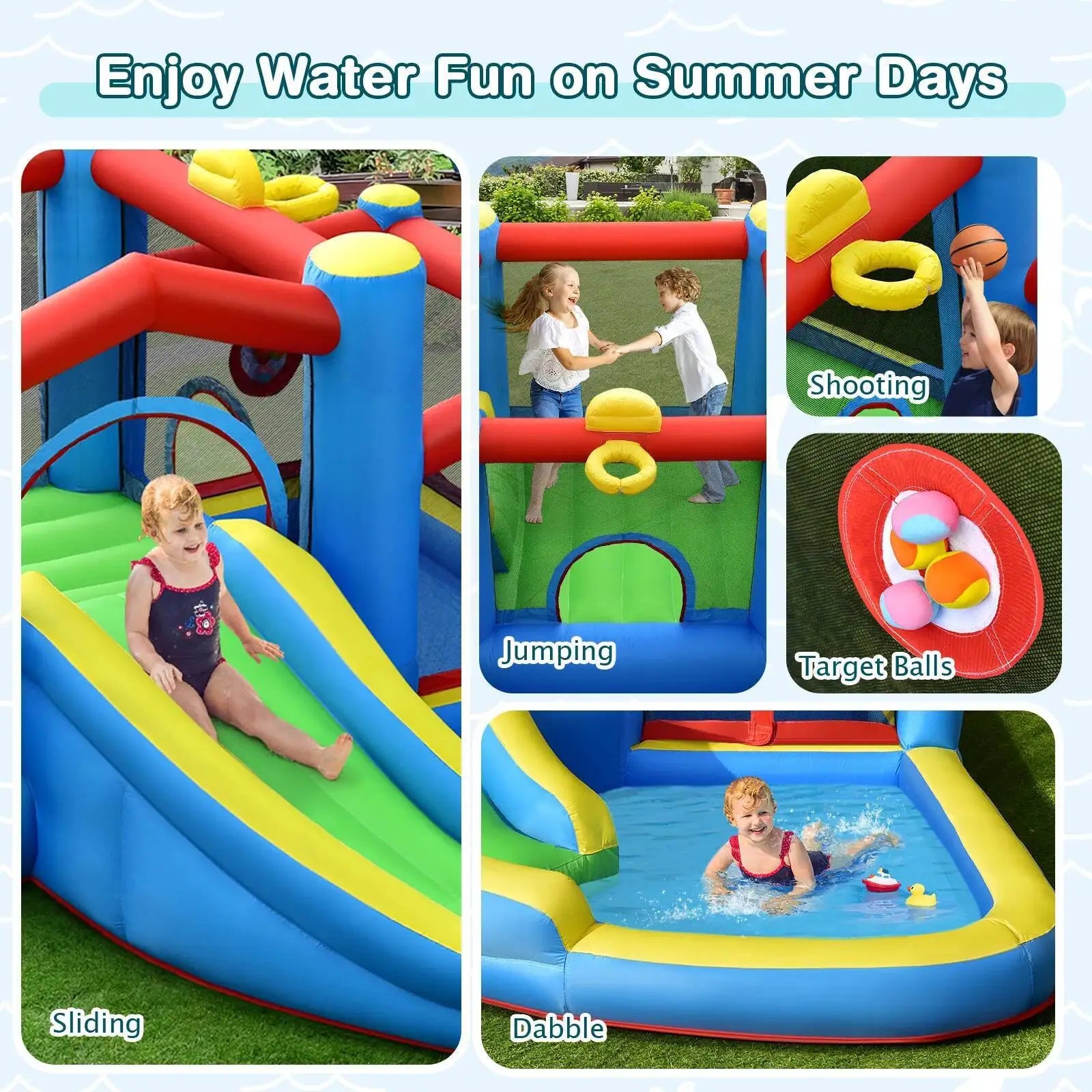 Kids Iatable Water Outdoor Indoor Slide Bounce Castle (Without Blower) (Without Blower)