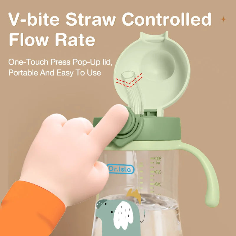 Baby Straw Bottle – 300ml BPA-Free