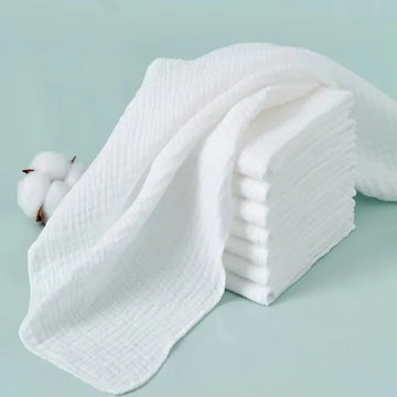 8Pcs Soft Cotton Baby Gauze Diapers Towels