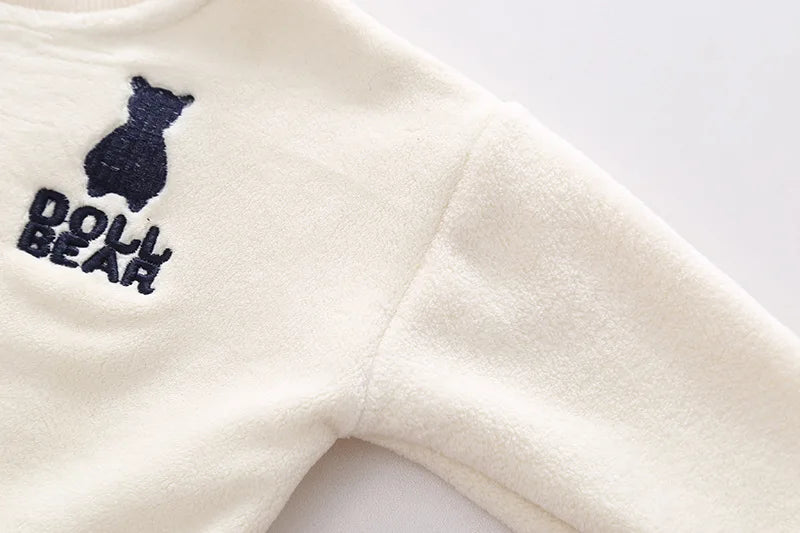 NEW Children Fashion Autumn Winter Baby Boys Girls Clothing Suit Bear Corduroy Hoodie Pants 2Pc/Set Kids Casual Outfits Clothes