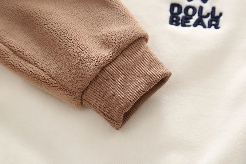 NEW Children Fashion Autumn Winter Baby Boys Girls Clothing Suit Bear Corduroy Hoodie Pants 2Pc/Set Kids Casual Outfits Clothes