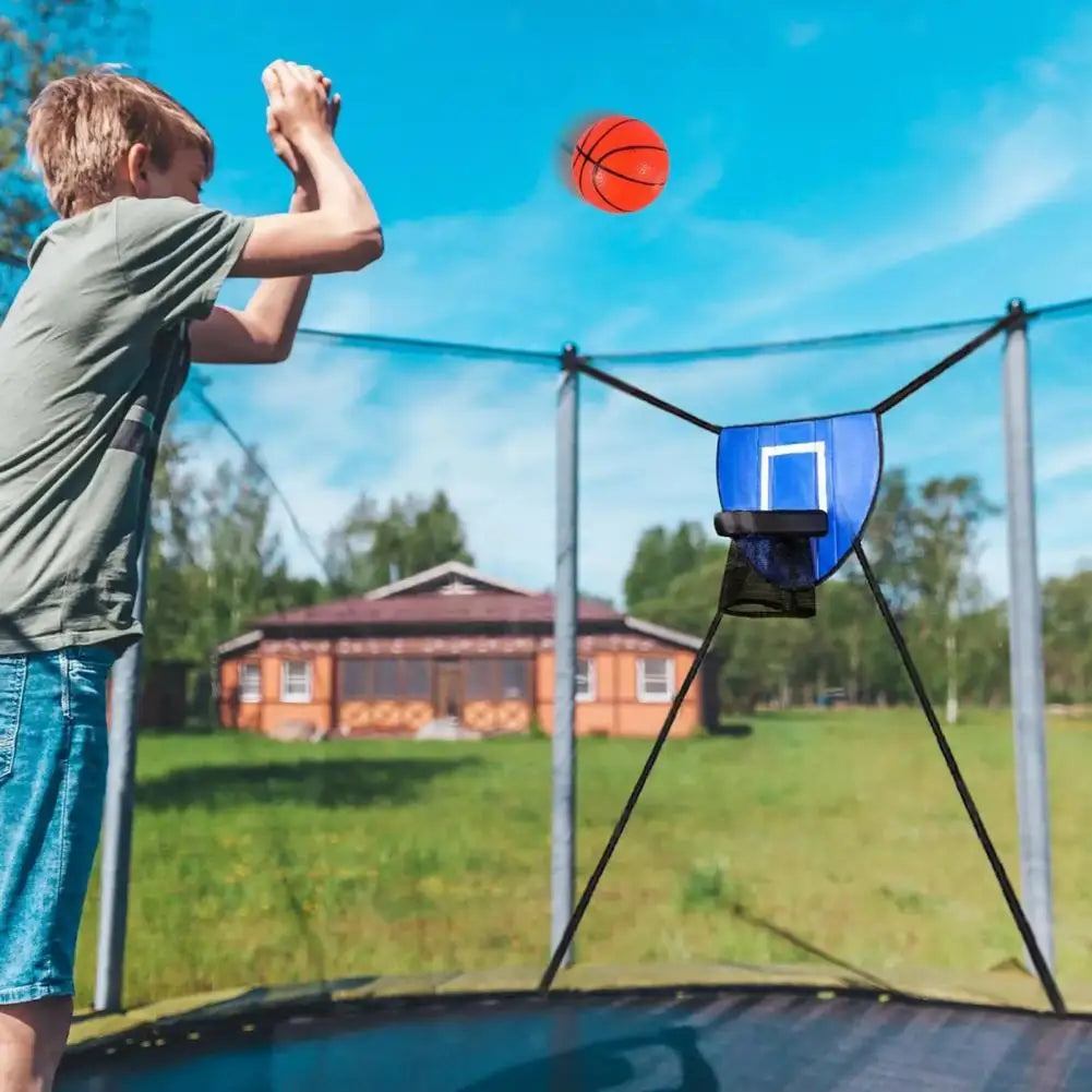 Trampoline Basketball Accessories Outdoor Trampoline Basketball Hoop Set for Kids Adults Waterproof Garden Game for Trampoline