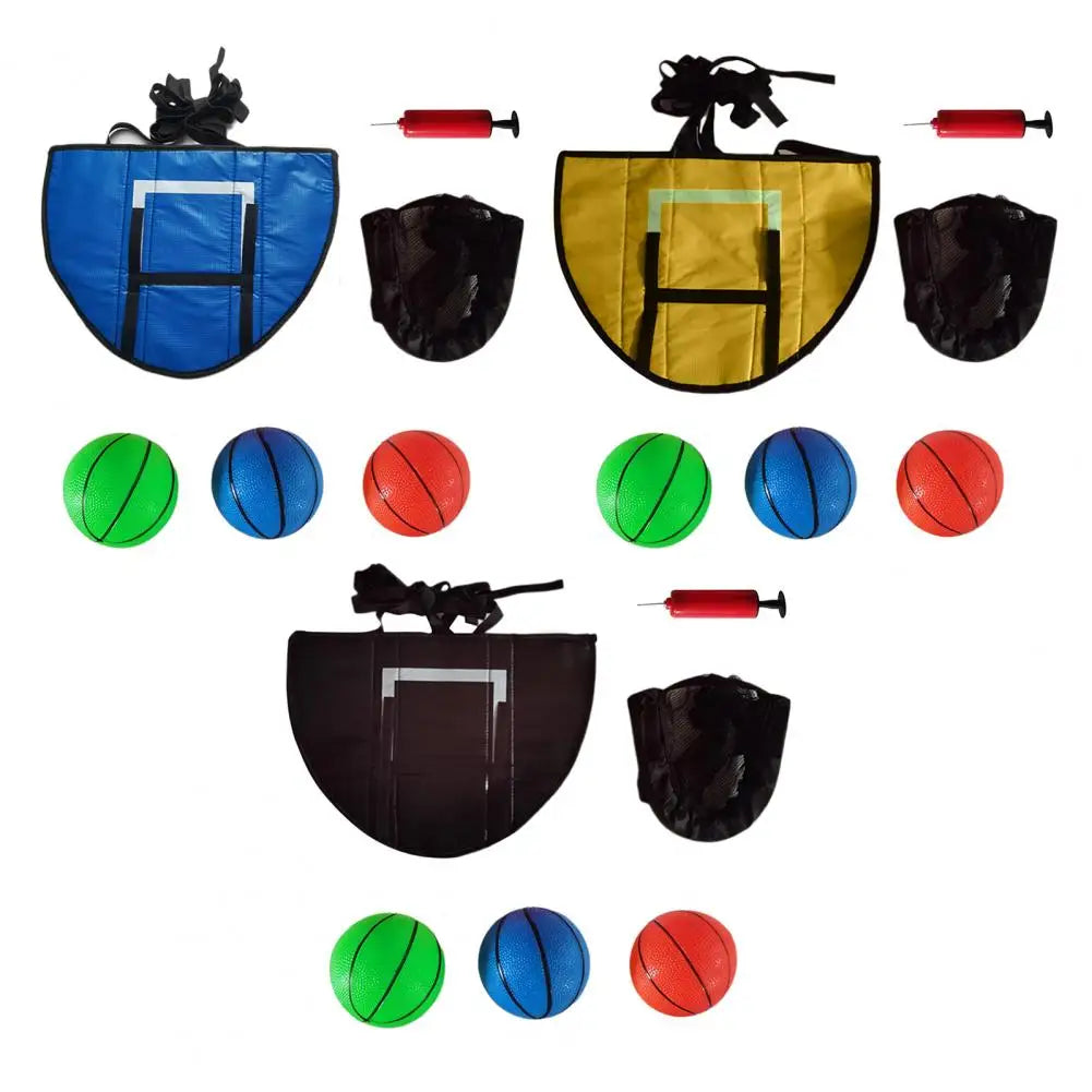 Trampoline Basketball Accessories Outdoor Trampoline Basketball Hoop Set for Kids Adults Waterproof Garden Game for Trampoline