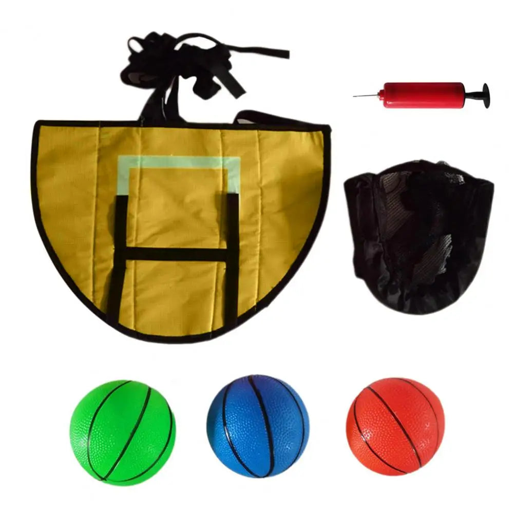 Trampoline Basketball Accessories Outdoor Trampoline Basketball Hoop Set for Kids Adults Waterproof Garden Game for Trampoline