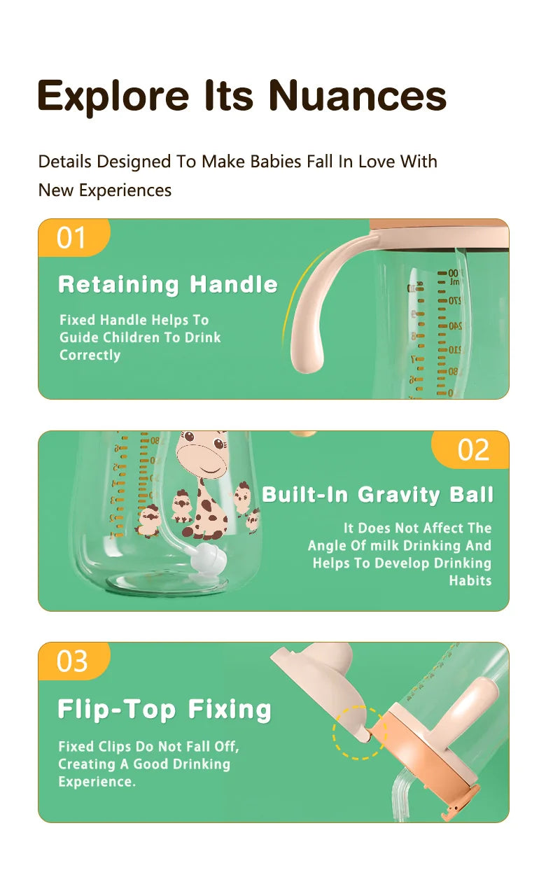 Baby Straw Bottle – 300ml BPA-Free