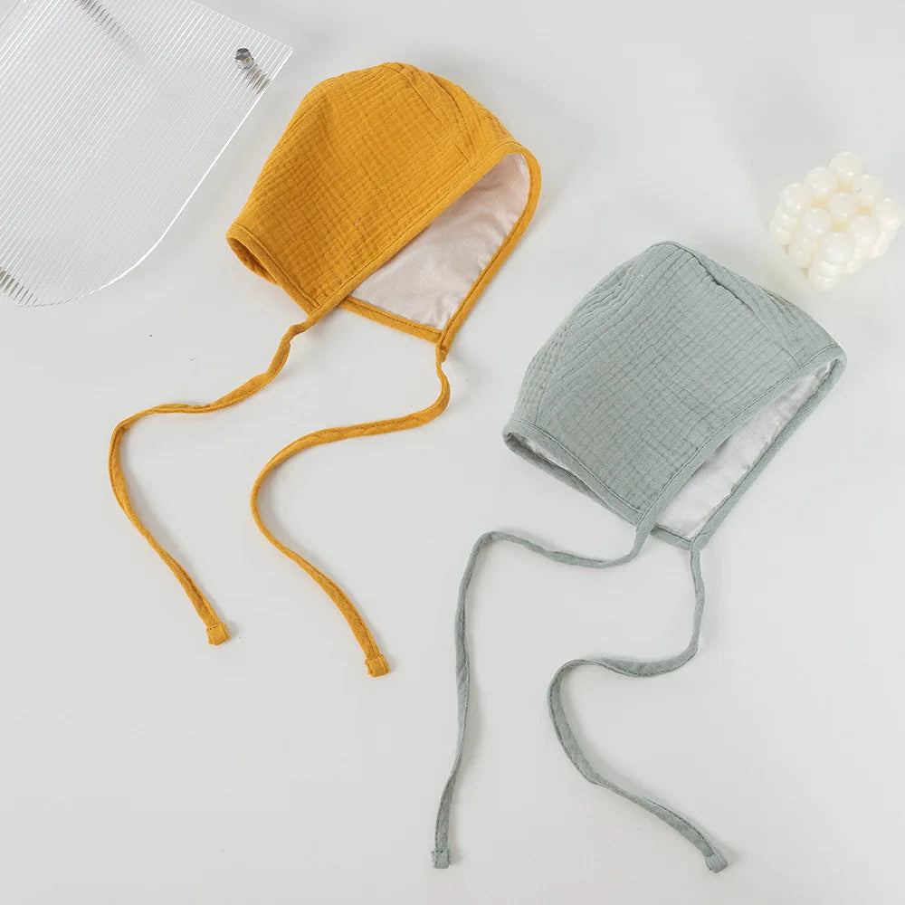 Newborn Cap Child  Lacing Babies Knitted Cotton Solid Color cute Hat  Mother and Kids Supplies Baby Hats & Caps for 0-24 Months
