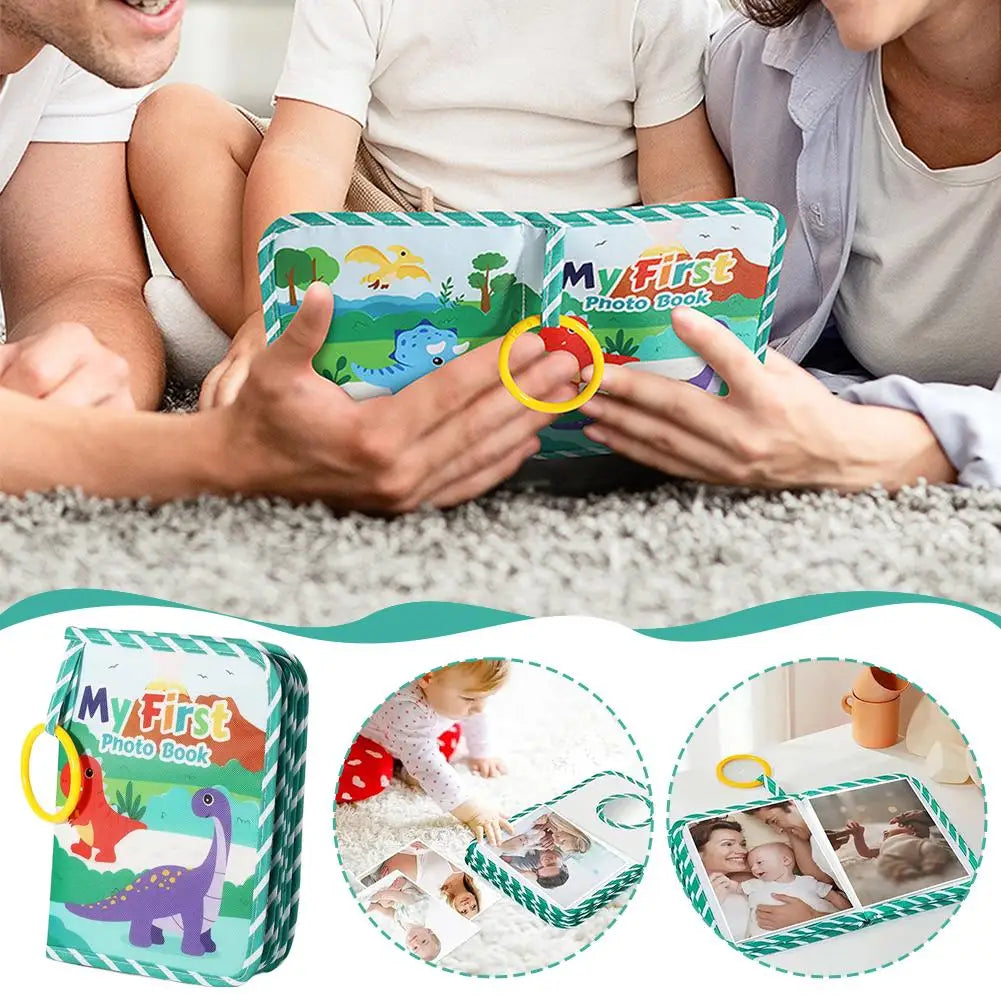 Baby Photo Album Soft Baby Book First Year Baby Photo Book Safe Mirror Family Memory Book for Newborns Toddler 1st Birthday Gift