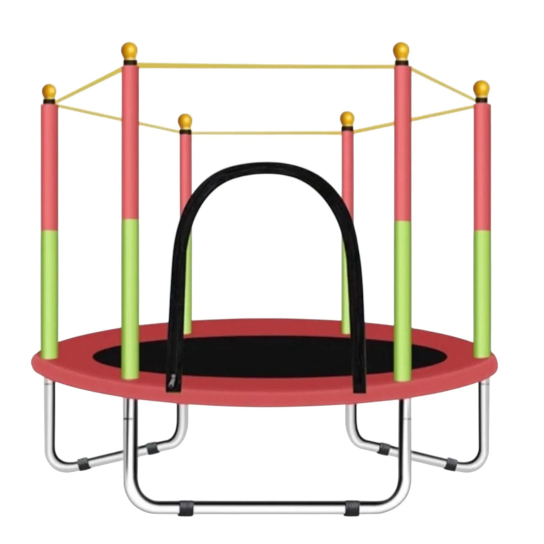 Portable trampoline for kids 140cm/160cm, anti-collision foam for jumping and indoor trampoline activities
