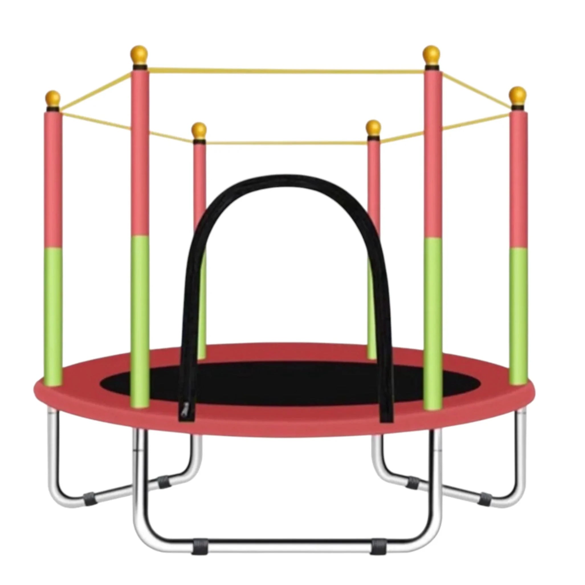 Portable trampoline for kids 140cm/160cm, anti-collision foam for jumping and indoor trampoline activities
