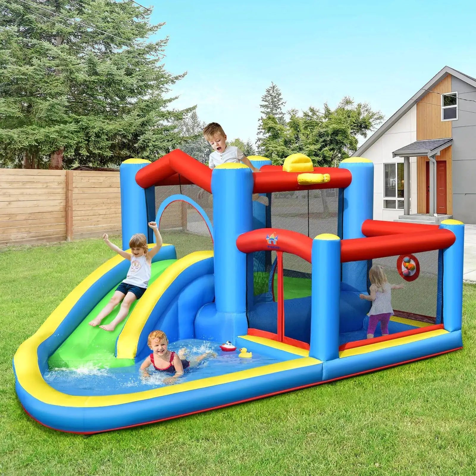 Kids Iatable Water Outdoor Indoor Slide Bounce Castle (Without Blower) (Without Blower)