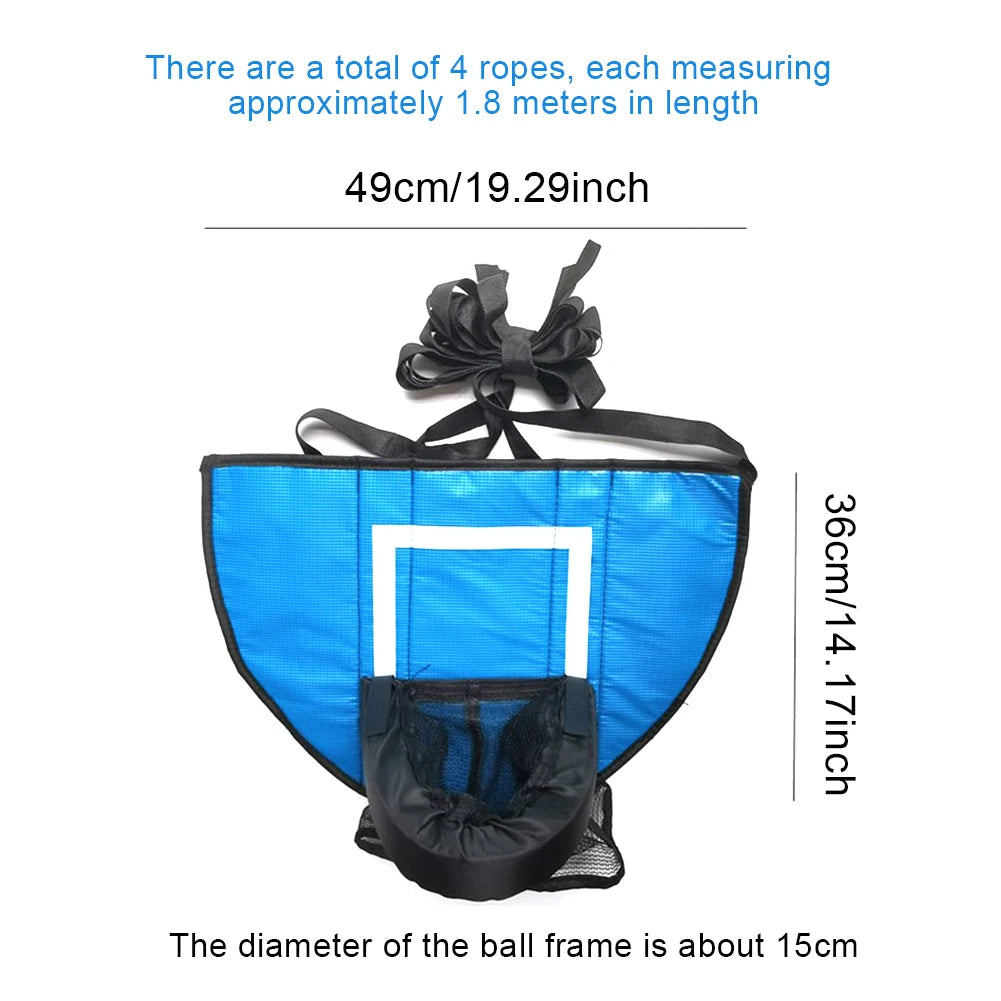 Trampoline Basketball Hoop with Pump and Mini Ball Kids Sport Games Easy To Assemble for Trampoline and All Ages