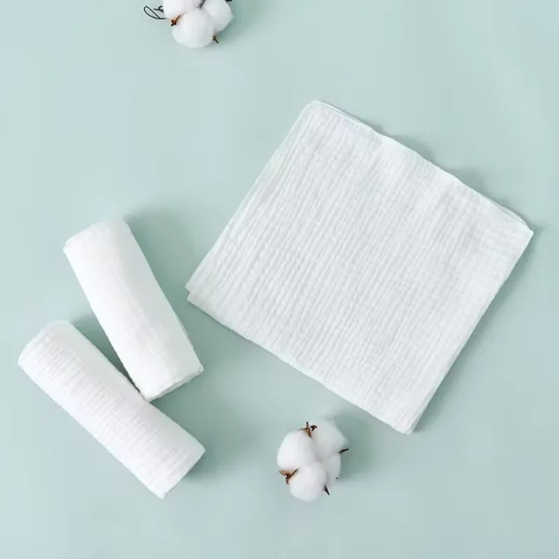 8Pcs Soft Cotton Baby Gauze Diapers Towels