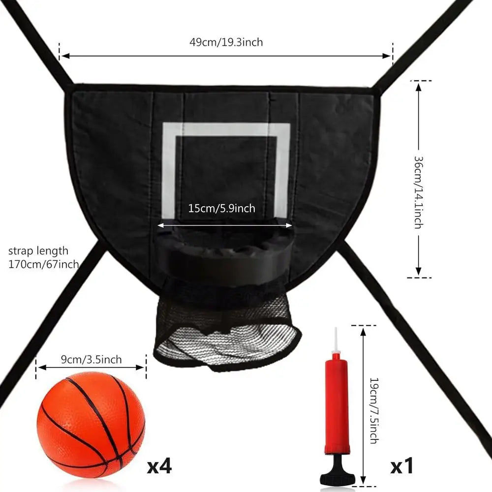 Basketball Hoop For Trampoline Outdoor Children Soft Basketball Hoop Attachment With 4 Balls And Pump Trampoline Parts For Kids
