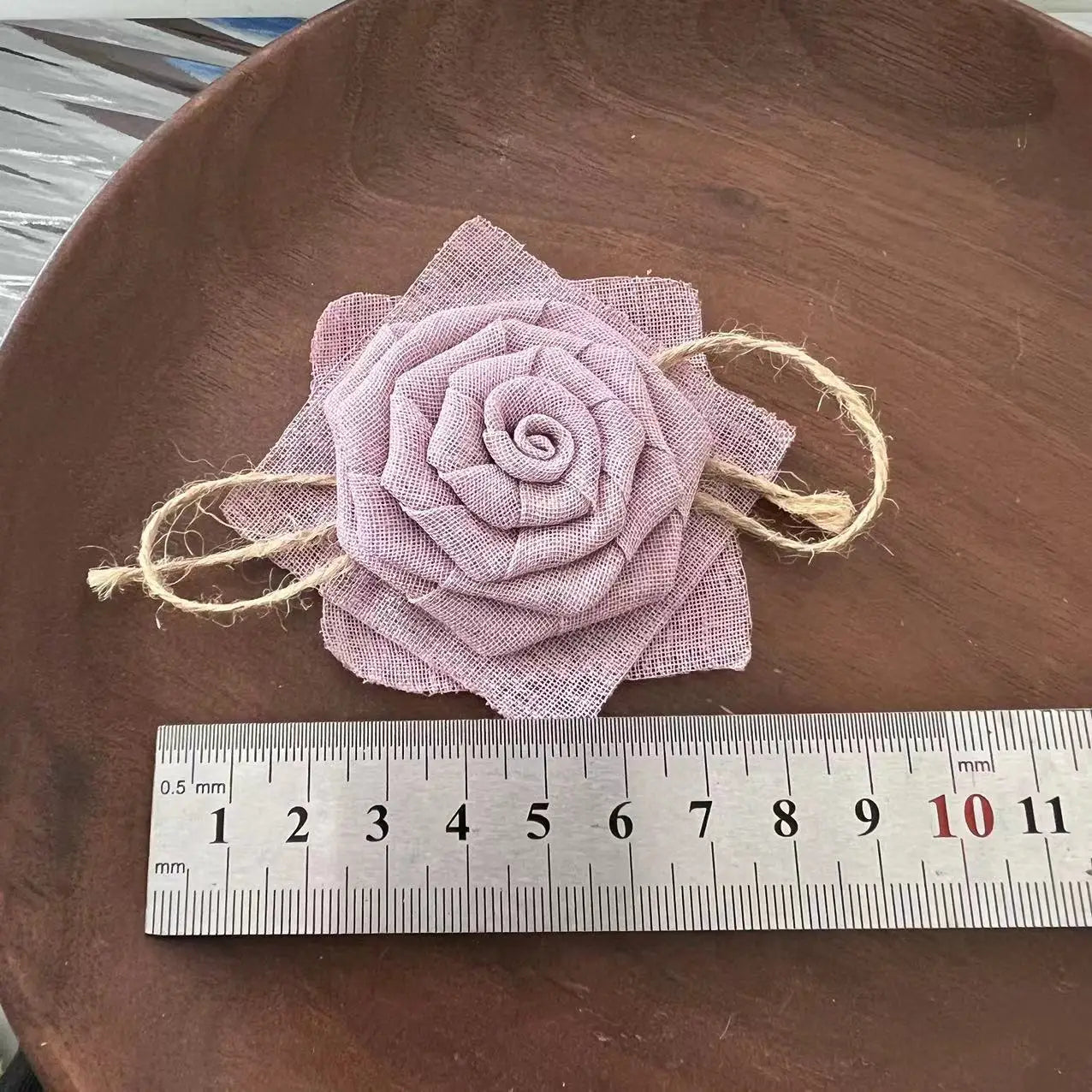 Fashion Kids Girl Hair Flowers Rose Fabric Floral With Bow Burnt Singed Hair Flowers