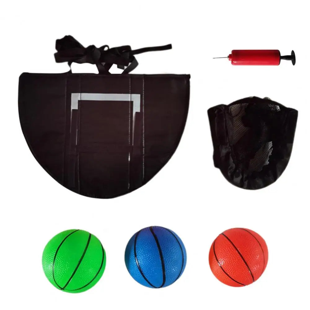 Trampoline Basketball Accessories Outdoor Trampoline Basketball Hoop Set for Kids Adults Waterproof Garden Game for Trampoline