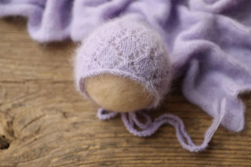 2023Newborn fuzzy wrap for baby photography props,handmade soft blanket for newborn prop