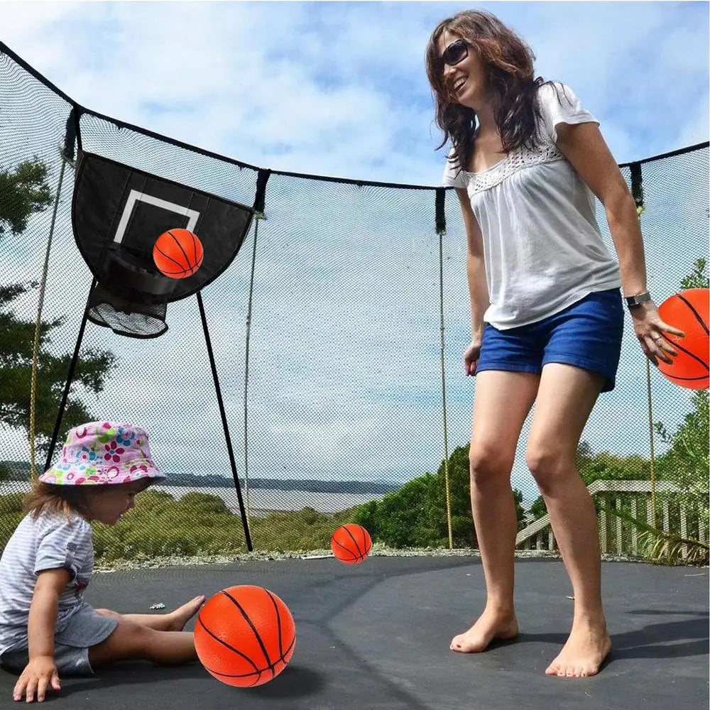 Basketball Hoop For Trampoline Outdoor Children Soft Basketball Hoop Attachment With 4 Balls And Pump Trampoline Parts For Kids
