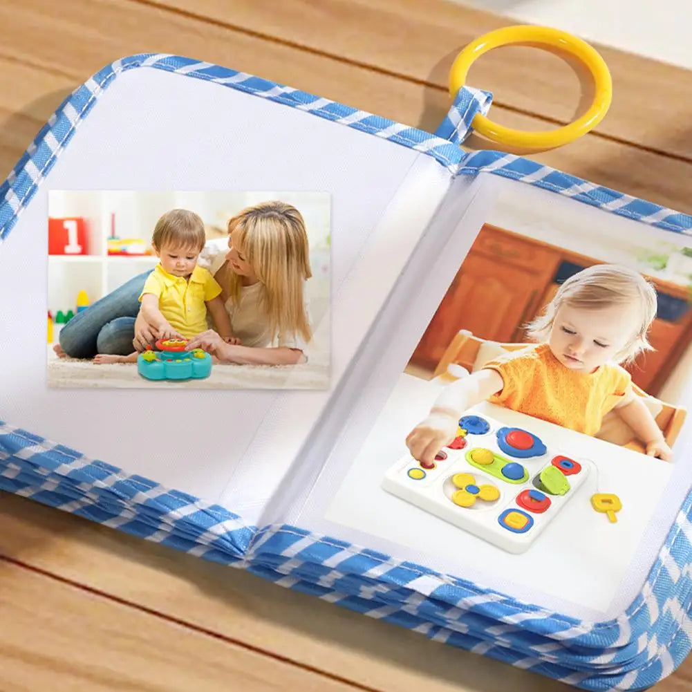 Baby Photo Album Soft Baby Book First Year Baby Photo Book Safe Mirror Family Memory Book for Newborns Toddler 1st Birthday Gift