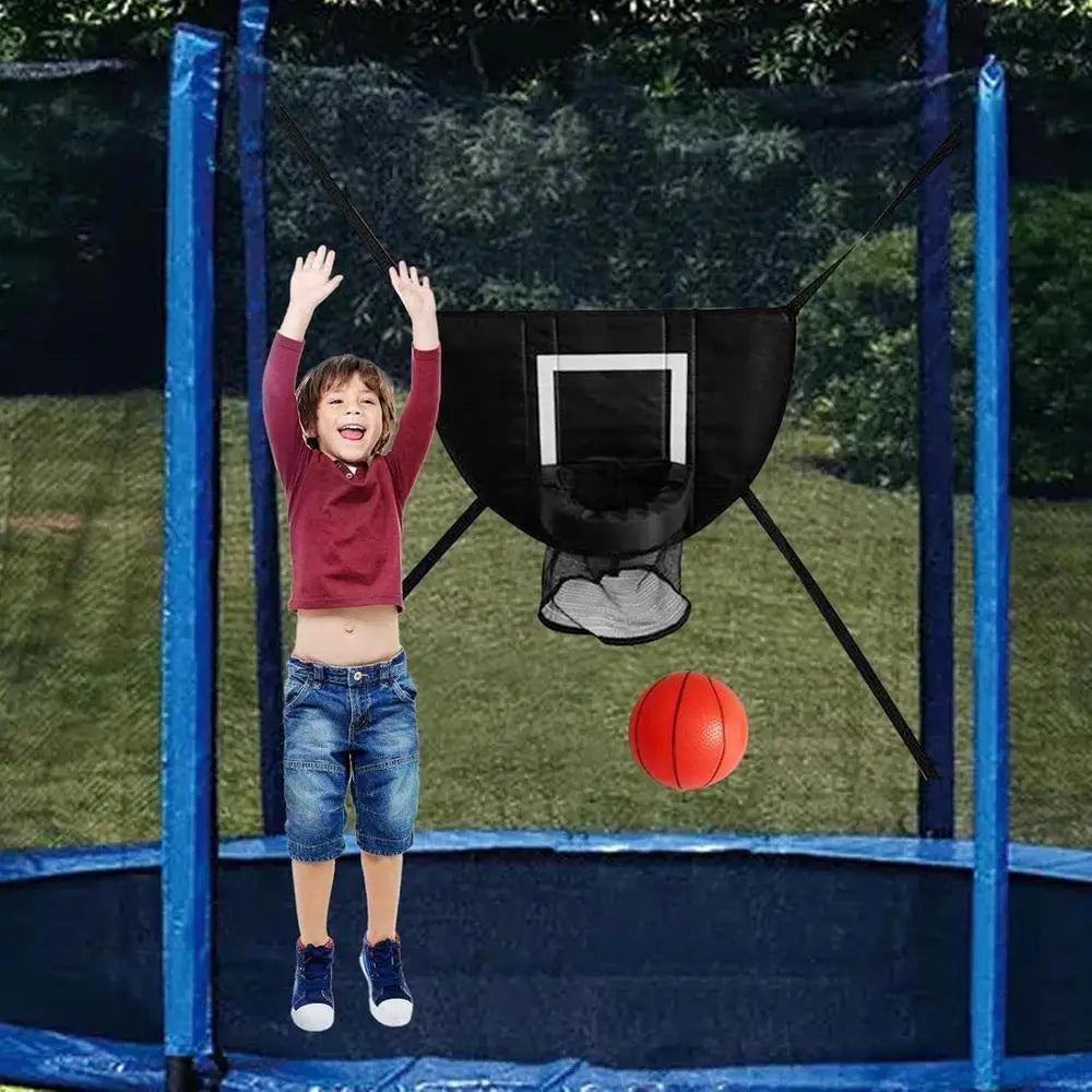 Basketball Hoop For Trampoline Outdoor Children Soft Basketball Hoop Attachment With 4 Balls And Pump Trampoline Parts For Kids