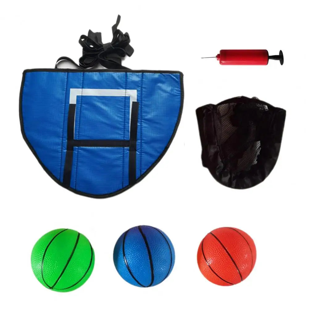 Trampoline Basketball Accessories Outdoor Trampoline Basketball Hoop Set for Kids Adults Waterproof Garden Game for Trampoline